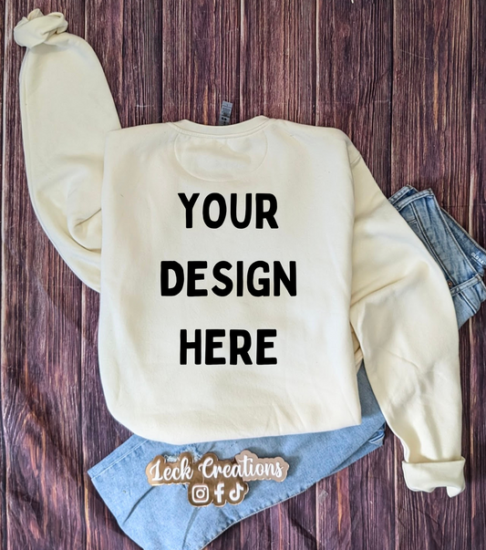 Custom Design Next Level Crewneck WITH Pocket