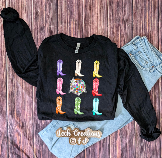 Disco Cowgirl Boots Bella Long Sleeve 3501