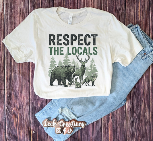 Respect the Locals Forest Bella Unisex T-Shirt