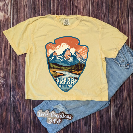 National Park Comfort Colors Unisex Boxy Cropped T Shirt