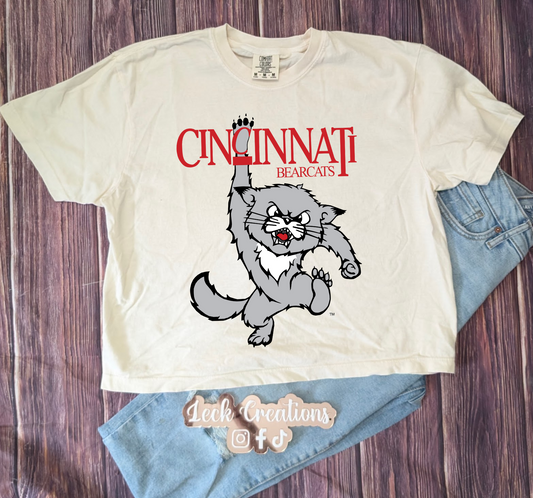 Cats Comfort Colors Unisex Boxy Cropped T Shirt