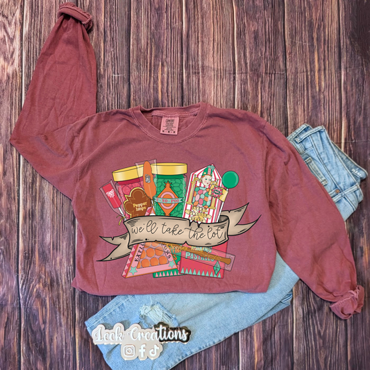 Candy Comfort Colors Unisex Long Sleeve (no pocket)