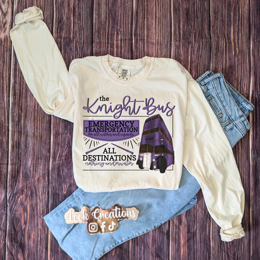 Knight Bus Comfort Colors Unisex Long Sleeve (no pocket)