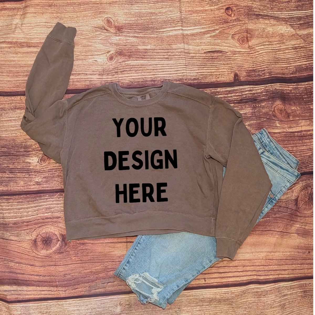 Custom Comfort Colors Cropped Crewneck