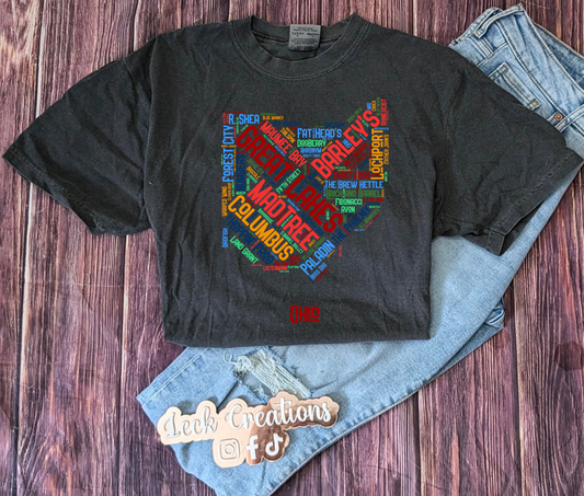 Ohio Breweries Comfort Colors Unisex T Shirt