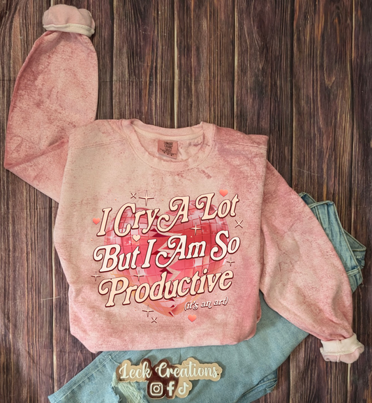 I Cry ColorBlast Comfort Colors Crewneck