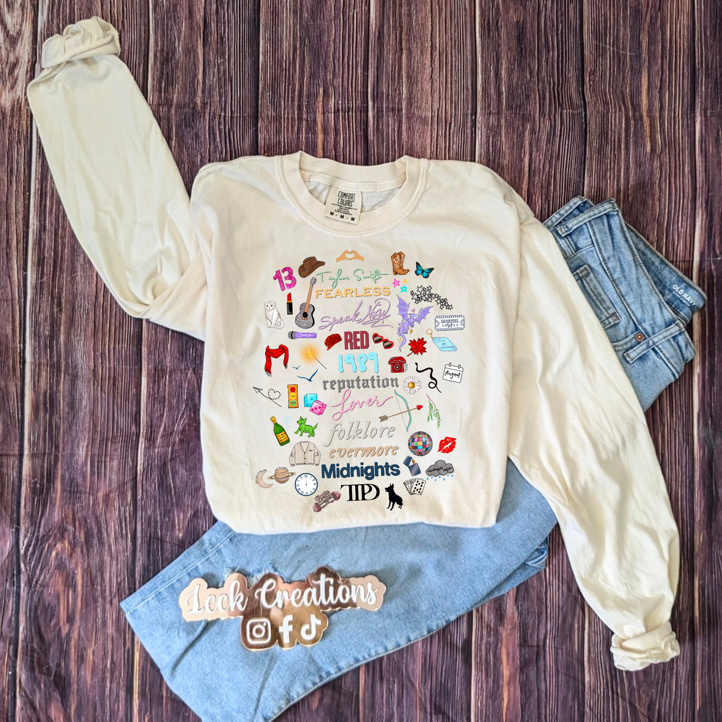 Swift Albums Clipart Comfort Colors Unisex Long Sleeve (no pocket)
