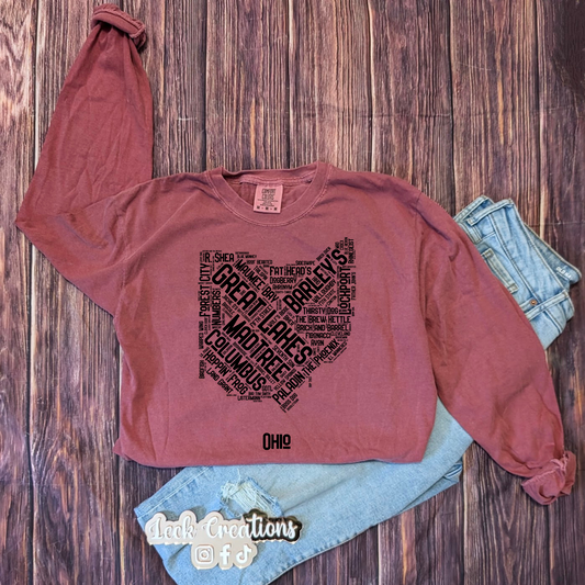 Ohio Breweries Comfort Colors Unisex Long Sleeve (no pocket)