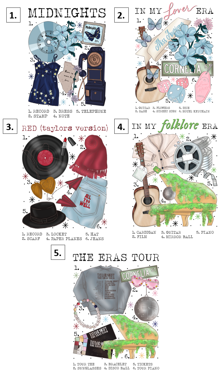 Eras Tour (multiple options) Zipper Tote Bag