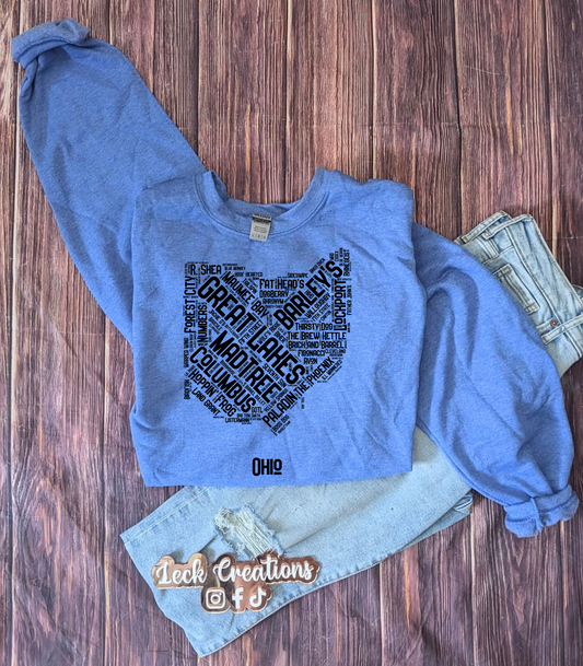 Ohio Breweries Gildan Unisex Crewneck