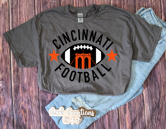 Cincinnati Football Unisex Gildan G500 Cotton T-Shirt