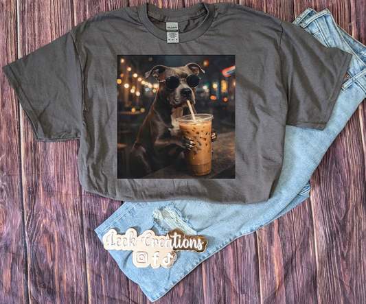 Pittie Coffee Unisex Gildan G500 Cotton T-Shirt