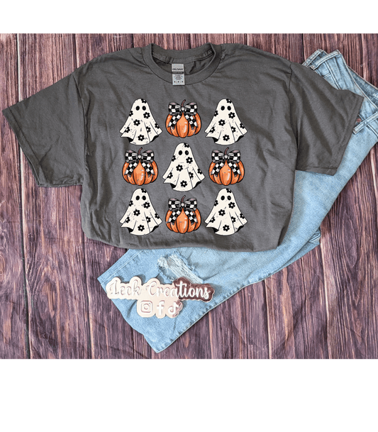 Ghost Pumpkin Halloween Unisex Gildan G500 Cotton T-Shirt