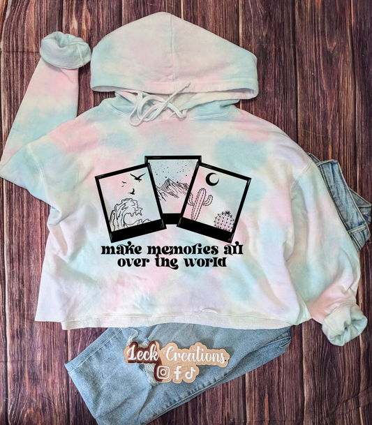 Make Memories Cropped Hoodie Independ Trading Co