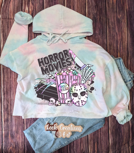 Horror Movies Cropped Hoodie Independ Trading Co