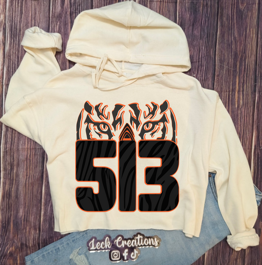 513 Tiger Cropped Hoodie Independ Trading Co