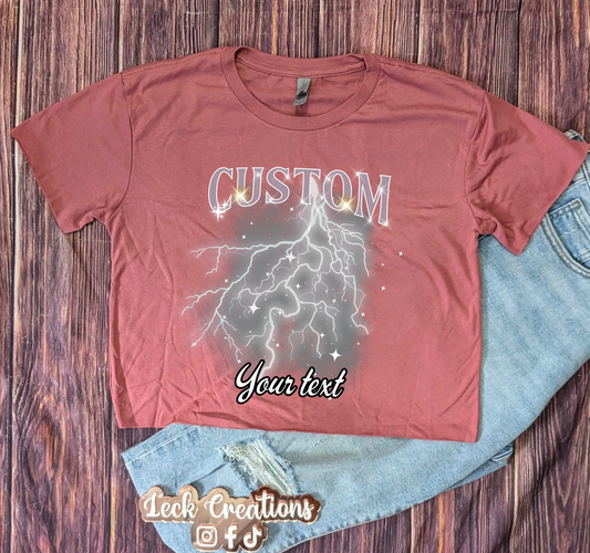 Custom Bootleg Photo Collage Cropped Next Level T Shirt