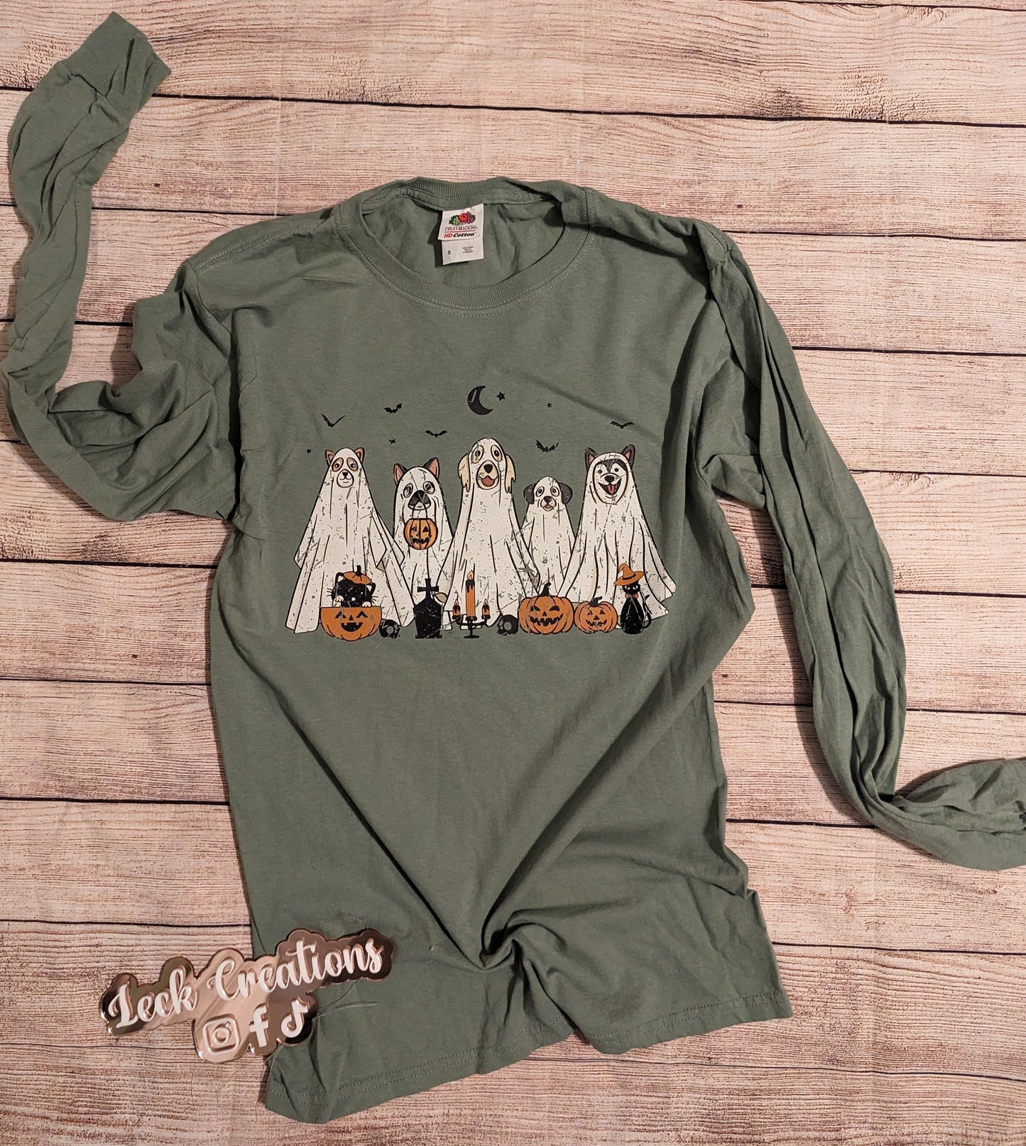 RTS Ghost Dog Fruit of the Loom Small Long Sleeve 4930