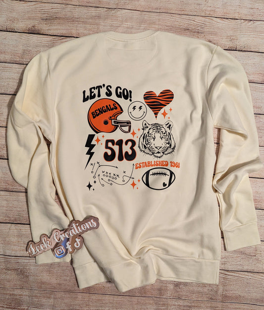 Bengals Next Level Crewneck WITH Pocket