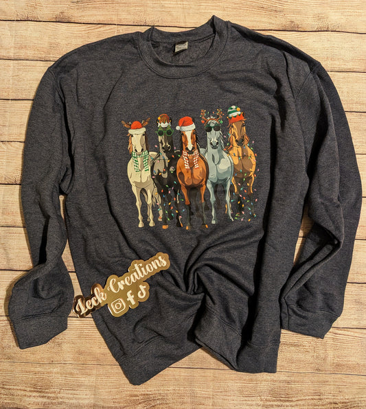 Holiday Horse Gildan Unisex Crewneck