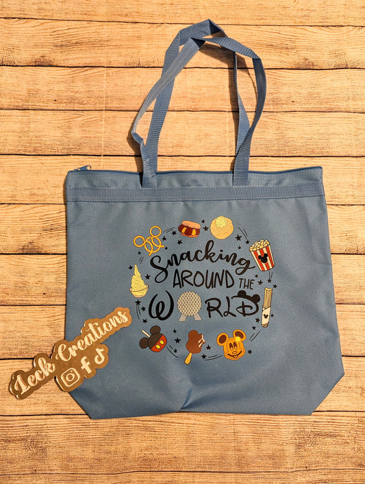 Snacking Around the World Zipper Tote Bag