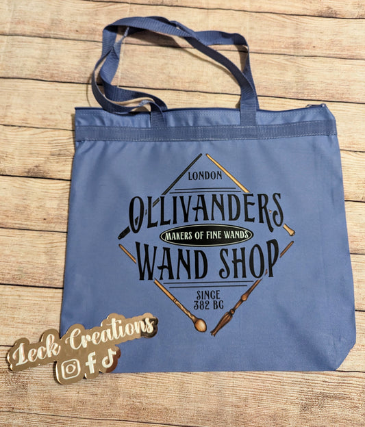 Wand Shop Zipper Tote Bag