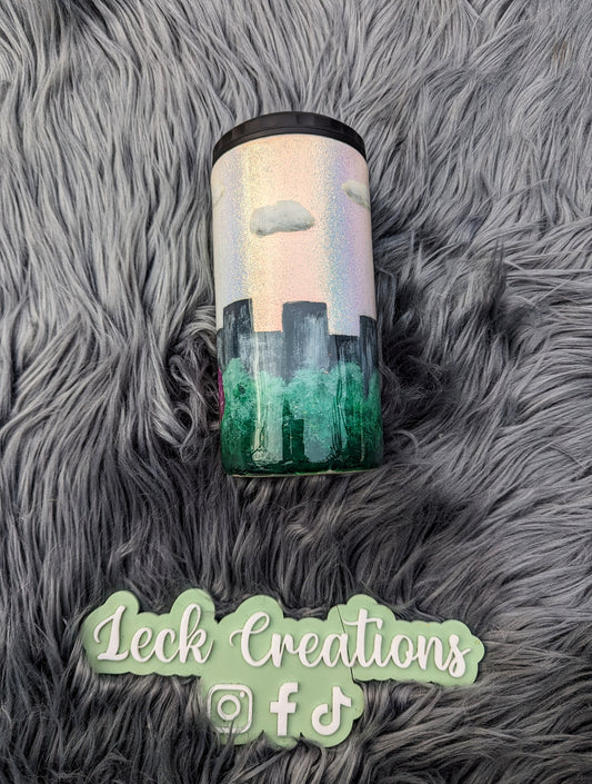 Hand Painted Paris Eiffel Tower Tumbler