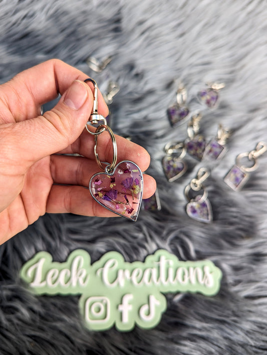 Flower Resin Keychain