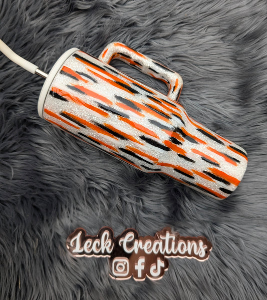 RTS 40oz Abstact Paint Bengals Tumbler