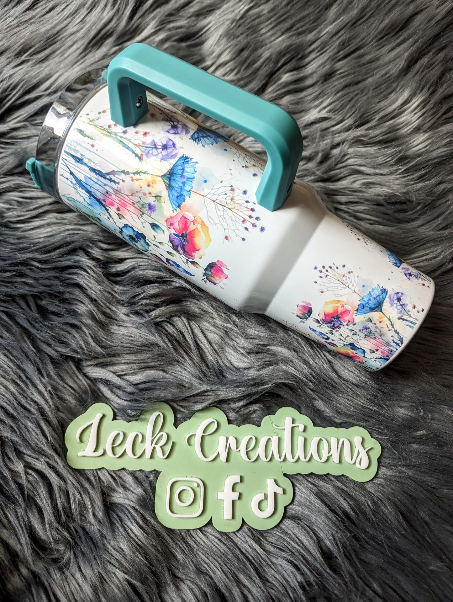 Cow Floral Sublimation 40oz Tumbler