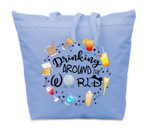 Around the World Zipper Tote Bag