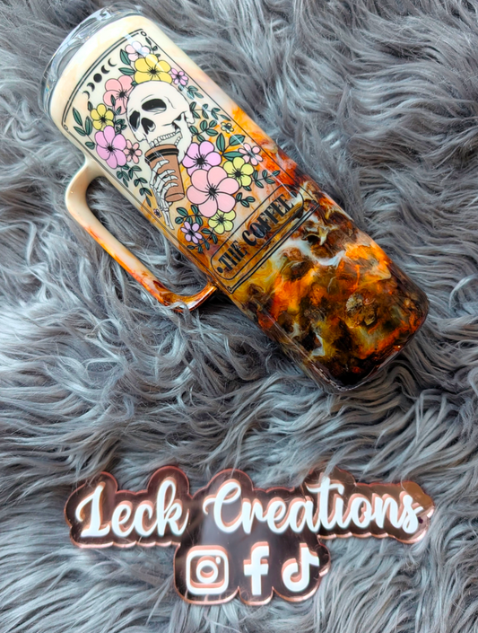 Coffee Swirl Tarot Card Tumbler