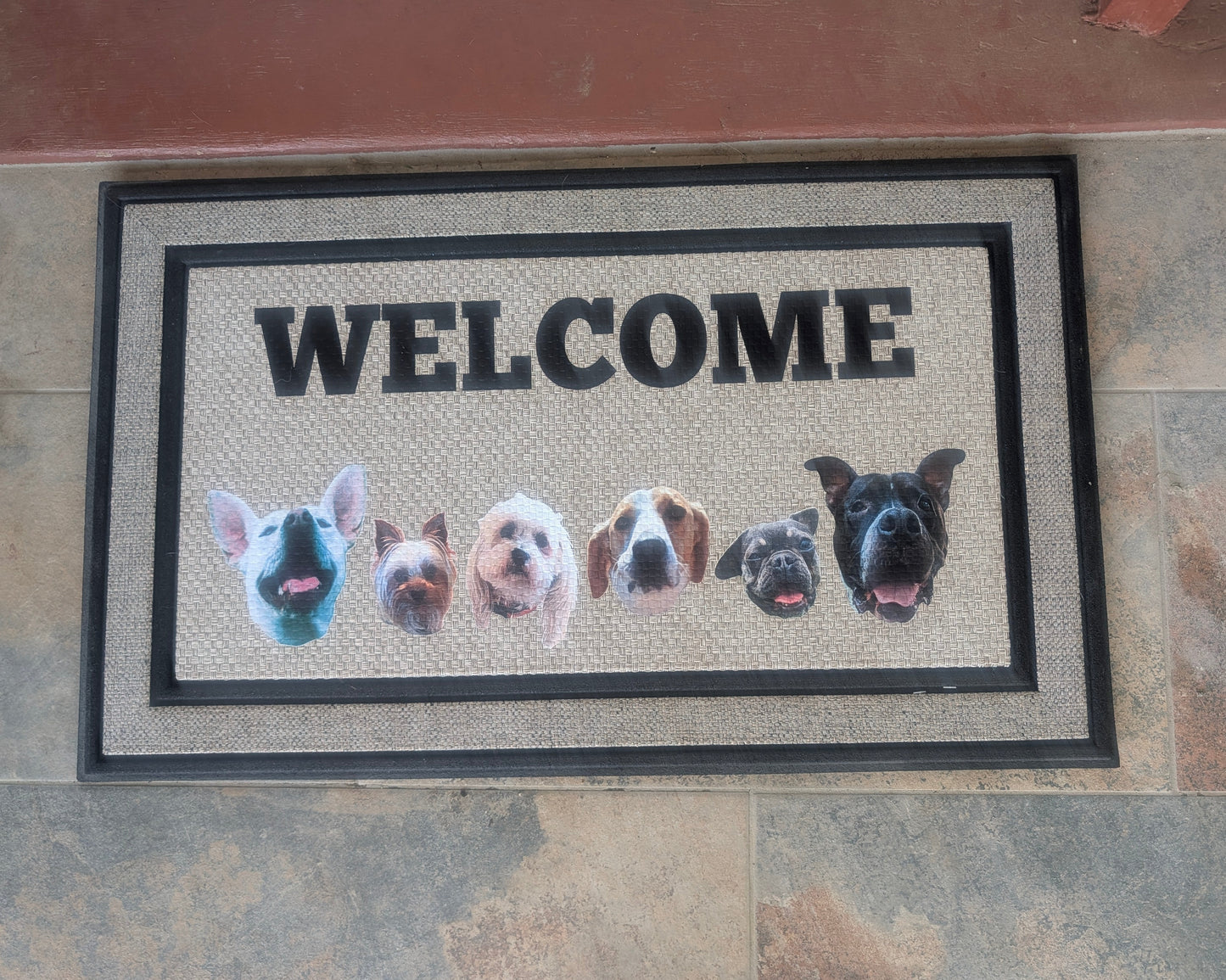 Custom Welcome Dog Doormat