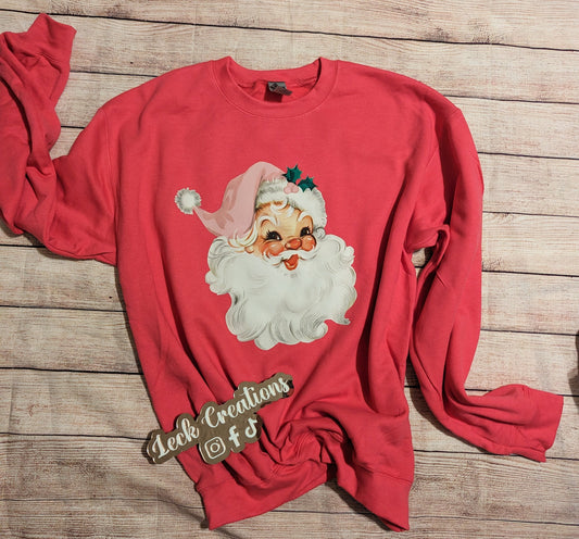 Pink Santa Gildan Unisex Crewneck