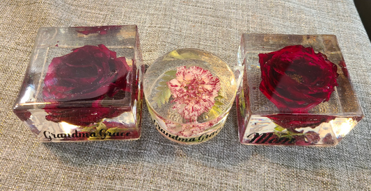 Custom Floral Square Block