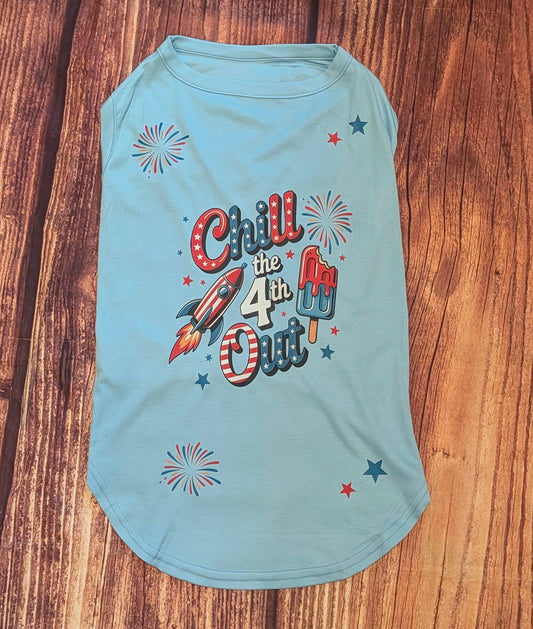 Chill the 4th Out Pet T Shirt