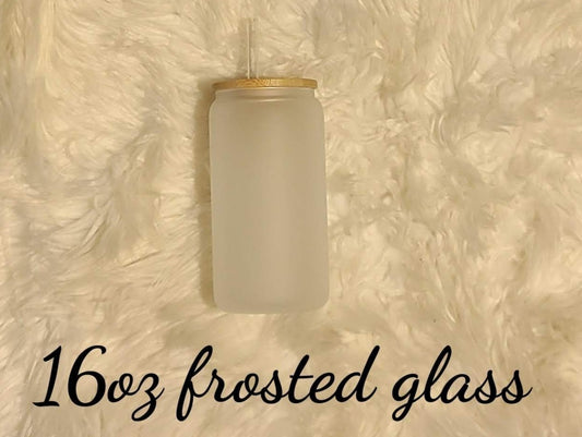 Custom 16oz Frosted Glass Can