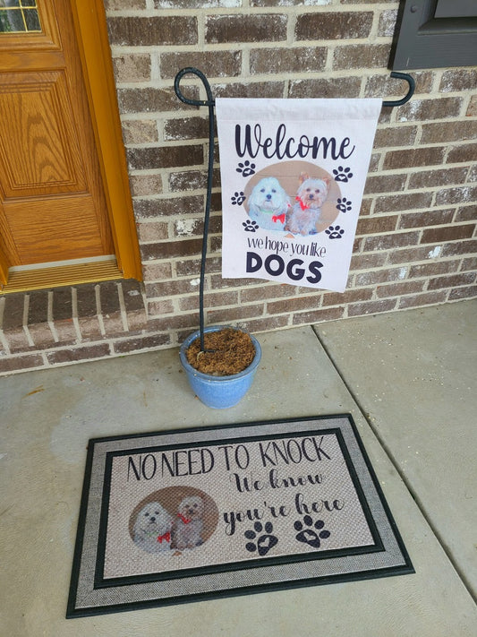 Custom Welcome Pet Yard Flag