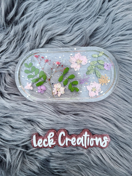 RTS Flower Resin Jewelry Dish