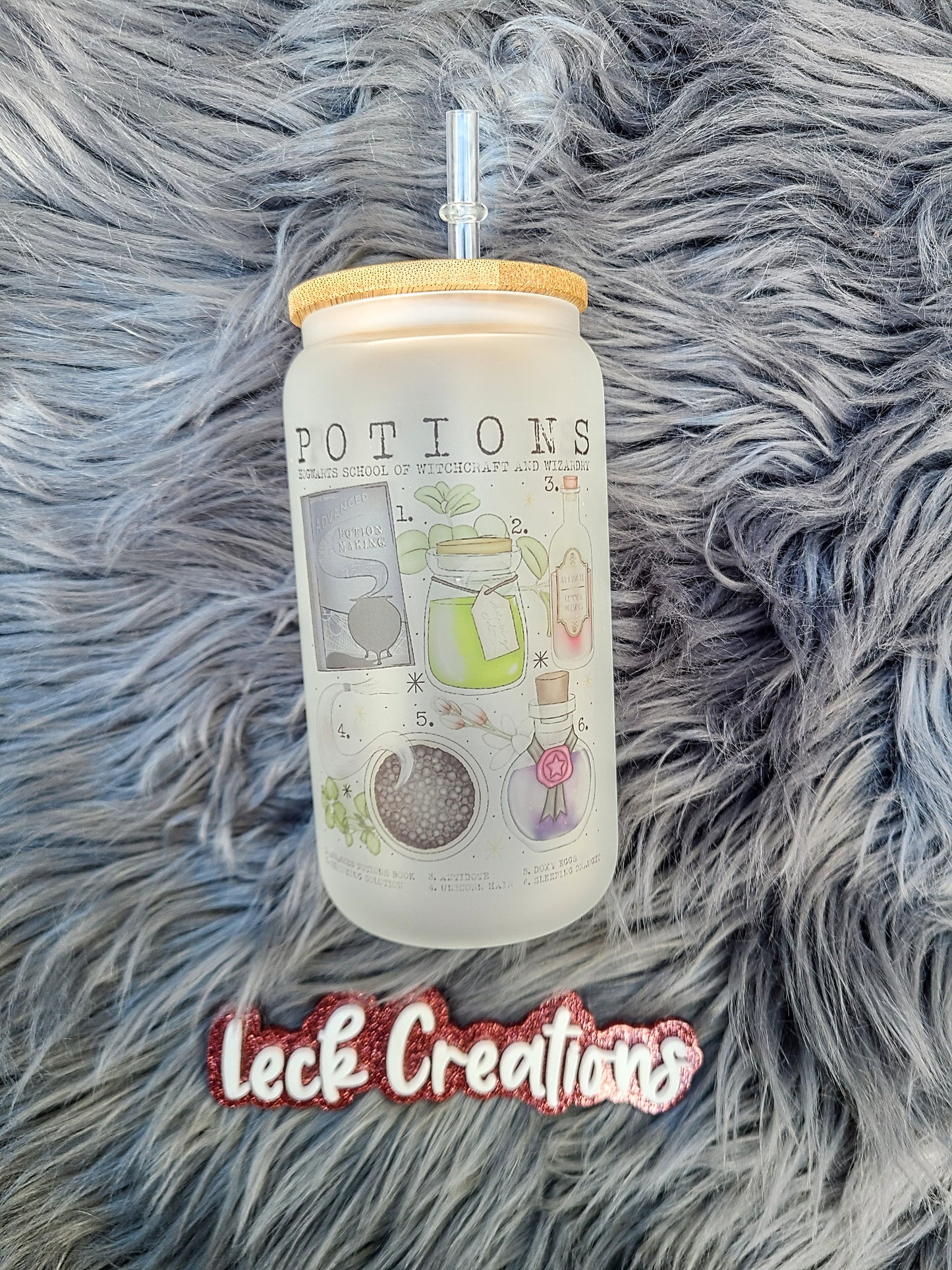 Potions HP 16oz Frosted Glass Can