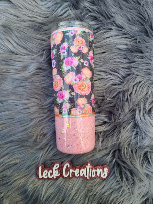 RTS 20oz Split Floral Tumbler