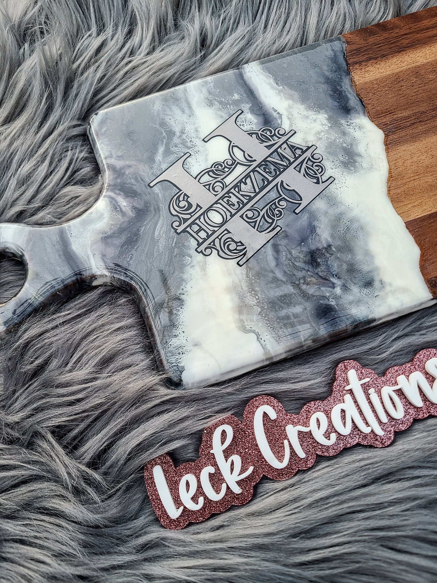 Custom Wedding Marble Long Charcuterie Board (4 options)