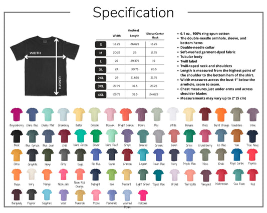 Custom Design Comfort Colors Unisex T Shirt