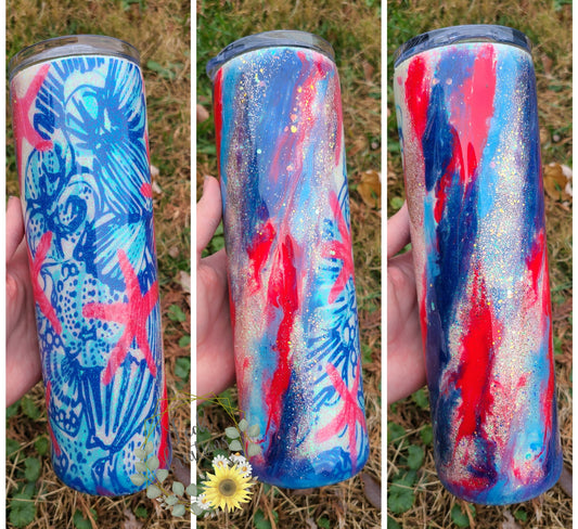 RTS 30oz Skinny Lilly Pulitzer Style Tumbler