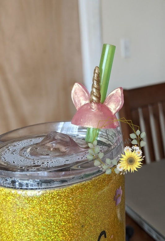 3D Unicorn Straw Topper