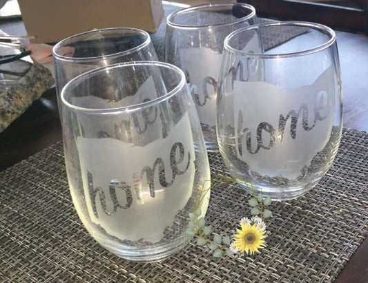 Glass Etched Home Glasses