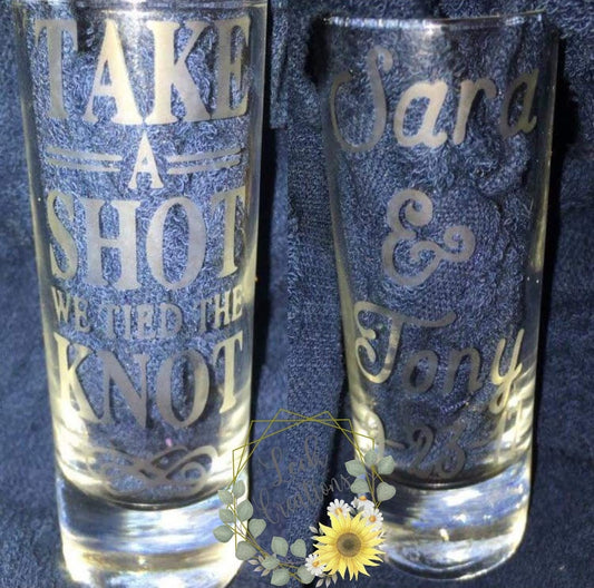 Wedding Party Shot Glasses