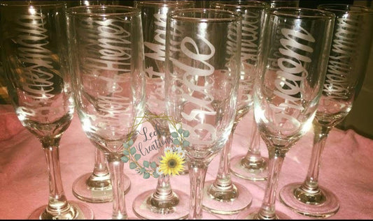 Wedding Party Champagne Glasses