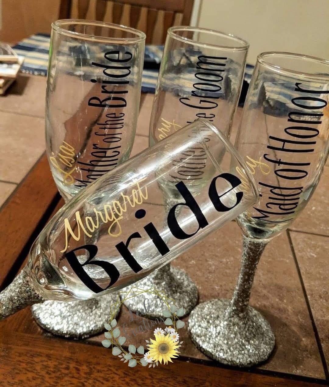 Wedding Party Champagne Glasses