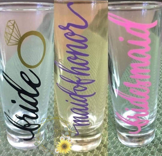 Wedding Party Shot Glasses